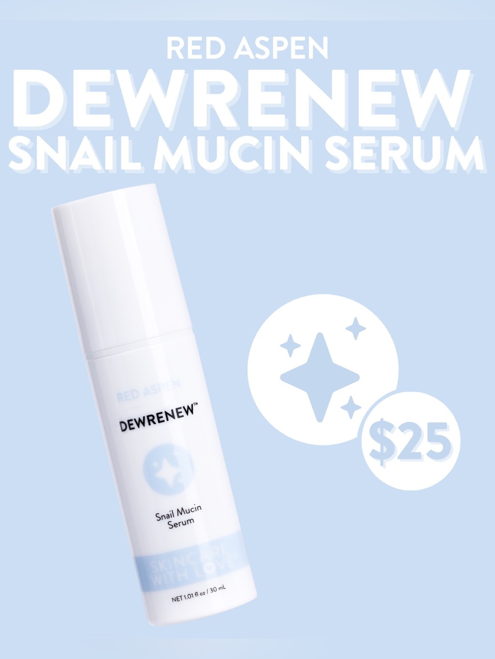 Dewrenew Snail Mucin Serum — Hydrating White Face Serum (White)